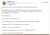 Clay Gill in. 2nd Neurodivergent & zapped? There's a reason why. Visit my website 7h. A note from the COO (his wife): Clay won't be posting today. He's been go-go-go for weeks. Running on creativity fumes and that particular brand of hyperfocus that makes him great at his job and occasionally a lot to live with. So I pulled rank. Rest. Family. No content brain. He'll be back tomorrow, probably with something worth reading. In the meantime, I'll be handling the comments. I might let him send a DM or two. (He knows I'm posting this. He's fine. Probably. Maybe.) - Bronte, COO & Chief Sanity Officer + Follow