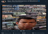Kya, the God Empress of Mankind @NornQueenKya The CEO of Warhammer seeing other CEOs try their own products, and realising he's gonna have to paint trim 12:56 PM 11 Mar 26 · 28.3K Views • . 58 Reposts 3 Quotes 968 Likes 32 Bookmarks