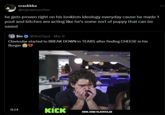 crackkka @injeramuncher he gets proven right on his lookism ideology everyday cause he made 1 pout and bitches are acting like he's some sort of puppy that can be saved $in @SinClipd - Mar 8 Clavicular started to BREAK DOWN in TEARS after finding CHEESE in his Burger 0:14 KICK KICK.COM/CLAVICULAR
