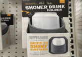DRINK OLDER 053-24-2048 SUDSKI Spatt SHOWER DRINK HOLDER Patented grip technology that doesn't use suction cups or sticky adhesives GRIPS TO SHINY SURFACES! Revolutionary space-age drainage system