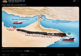 Harsh Goenka @hvgoenka Can this be a solution? Strait of Hormuz Drop Off Point Strait of Hormuz Penn Central tank train Made with Al 4:47 PM - Mar 11, 2026 2.5M Views 2.7K 737 Pickup Point 4.6K 686 ]