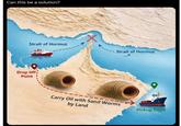 Can this be a solution? Strait of Hormuz Drop Off Point Strait of Hormuz Carry Oil with Sand Worms by Land + Pickup Point