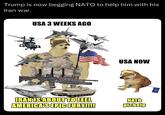 Trump is now begging NATO to help him with his Iran war. USA 3 WEEKS AGO IRAN IS ABOUT TO FEEL AMERICA'S EPIC FURY!!!! USA NOW NATO plz help