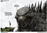 VEGAS REVIEW-JOURNAL 2096 CREATORS.COM SO, YOU THINK YOU'RE the KING of MONSTERS? @Ramireztoons JEFFREY EPSTEIN? michaelpramirez.com