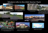 TH Modern Life in the USA Starter Pack กา Ugly modern apartment buildings with some f----ass name like "The Birchwood at Lincoln Square" Ugly brick apartment buildings that also look identical in every city/town/state Inorganic, flat-feeling layouts If you ARE lucky enough to affor to all living areas home, it will be a cookie-cutte copy of every other home nea you. Minor adjustments to be "custom," but still bland, grey, a soulless. "Park" look like this. Overly cleared. Paved "trails," everything neat and trimmed. No authentic nature for you! EXON M McDonald's ROSS FOR CULTA "My Town is so unique" Not is it just the same restaurants and businesses in every town, it is the same exact buildings as well Quick, Are we in Florida, New York, California, Ohio, Arizona, or Oregon? You go to one of these two places every 5-15 years