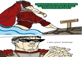Patricius of Brittania returning to the island where he was enslaved for 6 years HIBERNIA I am your bishop CALPURNIV