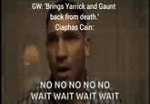 GW: 'Brings Yarrick and Gaunt back from death.' Ciaphas Cain: NO NO NO NO NO WAIT WAIT WAIT WAIT