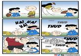 • Jo www HA! HA! C & HA! 83 વર્ષ THUD THUD THUD YA'LL HAVING A GOOD TIME? MAN, THE VIBES REALLY SHIFTED EVER SINCE THUD LINUS GOT A WEIGHTED BLANKET THUD THUD YES, LINUS. O CYMORGCOMICS