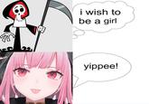 i wish to be a girl yippee!