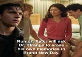 Rumor: Peter will ask Dr. Strange to erase his own memories in Brand New Day.
