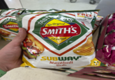 UN 23 815:39 TASTE ICON SMITH TAST BET CONS FREE SUBUY articipating restaurants only, runs 1/23-9/4/23. T&C's apply, see back of pack SUB The Original SMITH'S and the Best SUBWAY Meatball Sub YCLE