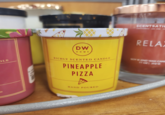 DW HOME SCENTSATI EST 1998- RELA OLE RICHLY SCENTED CANDLE PINEAPPLE PIZZA SOY & END WAX CAN 11 OZ 312 G HAND POURED