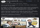 Kenny Lamoot • 3rd+ + Follow ✓ Systems thinker. Product builder. ... 5d. I ran out of money today. Not euros. Tokens. Hit my weekly Al usage limit mid-task. Full stop. Come back next week, or pay more. A couple of months ago, token limits were a minor annoyance. Now they're a real constraint on how much work I get done in a day. When your Al handles implementation, running out of tokens feels like someone unplugging your computer. I keep hearing the same advice pop up on socials: when you start a new job, negotiate your token budget. Not your laptop specs. Not your monitor setup. Your token allocation. Think about that for a second. We went from negotiating desk location to negotiating compute. The new office perk isn't a standing desk. It's a fat token allowance. THE TOKEN CRISIS EMPTY TOKENS TOKENS