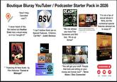 Boutique Bluray YouTuber / Podcaster Starter Pack in 2026 patreon "Aren't they Canceled now"? "I never heard of this film before but Heather Drain has a visual essay on it so I bought it!" BSV "I can't believe there are no Special Features. Criterion, Call Me!" - Justin Decloux DEADPIT HORROR TALK AND MORE CREEPY G WITH REEPSHOW BILL KENTUCKIAN & UNCLE "We can always use more Free Screeners and S--- boz. Hit us up Arrow!" CABIN FEVER NO OTHER STUDIO IS DOING THIS! LIONSGATE LIMITED A 16:16 Cabin Fever (2003) 4K Steelbook Review | Lionsgate Limited | They ARE Doing Things... 4K views • 1 month ago "I'm not a fan of sexual abuse in films, but the contextual special features allowed me to enjoy it!" ()() "AN EXTRAORDINARY DOCUMENTARY ABOUT AN EXTRAORDINARY FILM VINCE MURDOCCO A AND A POWERFUL MAFIA BATTLE FOR THE STREETS OF LA Disc- Connected PHYSICAL MEDIA COLLECTORS. UNITED. SOMEONE FAVORITE PHYSICAL MEDIA ADVOCATE Brad Henderson (Terror Vision) Rock C.H.U.D.son 8 PATTON OSWALT KARYN KUSAMA TAKASHI MIKE STEPHEN KING ANDRA HELLER NICHOLAS CHAIN REACTIONS 18 * WARS MVD Rewind Collection Featuring All New Audio by Film Historian "Cereal at Midnight" PRODUCTIONS Celebrate the launch of Antenna Releasing! Disc Connected antenna Gorgar Ryan Verrill Terror Vision 13 Weeks of Halloween Week 13 Celebration with Brad and Ryan! "You will get your stuff! People that took and sitting on your money are human too!!" - Terror Vision / Disc Connected SUBSCRIBE LIKE COMMENT SHARE