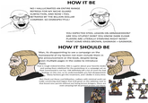 HOW IT BE NO I HALLUCINATED AN ENTIRE RANGE REFRESH FOR MY NICHE GUARD SUBFACTION, AND NOW I FEEL BETRAYED BY THE BILLION DOLLAR COMPANY. SO DISRESPECTFUL! YOU EXPECTED STEEL LEGION ON ARMAGEDDON? ARE YOU STUPID? DONT YOU KNOW DARK ELDAR PLAYERS ARE LITERALLY STARVING RIGHT NOW? PAINT SOME KRIEG BROWN, GASMASK = GASMASK. HOW IT SHOULD BE Man, its disappointing to see a campaign on the homeworld of my faction not even include them in the announcement or the book, despite being given multiple pages in the codex to introduce them. That is rough indeed brother, 40k is a game about your favorite dudes and seeing them sidelined for the posterboys in a campaign set on their homeworld is not fun. GW definitely left a lot of room for bad feelings on this one, so its understandable you feel disappointed. Many factions get this treatment, and I dislike it every time. But Check out these cool kitbashes, cadians with minimal work can make convincing steel legion that look great on the tabletop next to that brand new yarrick without just being brown kriegers, there are even amazing full 3d printed proxies out there.