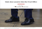 Male shoe anxiety hits the Oval Office MAR 13, 2026 By Leah Asmelash, Scottie Andrew A close-up of US Secretary of State Marco Rubio's feet in Florsheim shoes at the US Capitol on January 7. (Chip Somodevilla/Getty Images)