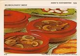 MEN'S FAVORITES 13 BURGUNDY BEEF 4-E The Betty Crocker Recipe Card Library