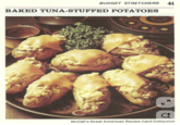 BUDGET STRETCHERS 4i BAKED TUNA-STUFFED POTATOES 7 McCall's Great American Recipe Card Collection