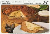 Cauliflower Center Great Ways with Meatloaf Ground Meat Card 20 14 MCMLXXXIV MY GREAT RECIPES. ALL RIGHTS RESERVED. PRINTED IN HOLLAND