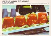 APPLE AND TOMATO MOULDS SALADS AND VEGETABLES CARD 13 Photograph by courtesy of Fruit Producers Council