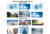 March in Ohio starterpack First week Second week Third week (Next day) Fourth week