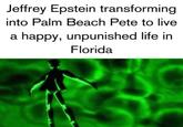 Jeffrey Epstein transforming into Palm Beach Pete to live a happy, unpunished life in Florida