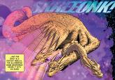 ...AND FAR AWAY IN A DISTANT NEBULA, THE SLUMBERING KING GHIDORAH HEARS IT WITH SIX EARS! 2 ONKO