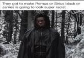 They got to make Remus or Sirius black or James is going to look super racist