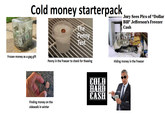Cold money starterpack The Penny Test Jury Sees Pics of "Dollar Bill" Jefferson's Freezer Cash Crusts Frozen money as a gag gift Penny in the freezer to check for thawing Hiding money in the freezer COLD HARD alamy CASH Finding money on the sidewalk in winter alamy