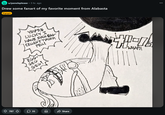 Screenshot of a fan illustration of Egg McBig by panelsplease, posted on Reddit on March 26th, 2026.