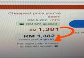 Cheapest price you've seen! RM 5,292 -74% RM 573 applied RM 1,381 RM 1,382 When you sign in Per night before taxes or RM 461/month bu W