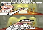 THIS IS WHERE I WOULD PUT MY STATUE OF GOD JEWS imgflip.com JEWS IF GOD HAD A CORPEAL FORM