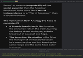 03/28/26(Sat) 19:14:05 No.220312 : Anonymous Sense" to mean a complete flip of the social pyramid, then the American Revolution looks more like a War of Independence or a "War of Secession" than a social revolution. The "Cinnamon Roll" Analogy (To keep it consistent!) . . A French Revolution is like throwing the cinnamon rolls in the trash, burning the bakery down, and trying to bake bread out of sawdust and hope. The American Revolution is like firing the manager of the bakery because he's overcharging you, but keeping the same recipe and the same head baker in charge. Screenshot_20260328_185053_com_android_chrome_Custom TabActivity_edit_15619019115520 304 KB JPG >ask chatgemini a question about making cinnamon rolls >months later it still explains things to me through the lens of cinnamon rolls