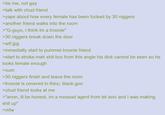 >be me, not gay >talk with chud friend >yaps about how every female has been f----- by 30 n------ >another friend walks into the room >"G-guys, I think im a troonie" >30 n------ break down the door >w--.jpg >inmediatly start to pummel troonie friend >start to stroke mah s--- bcs from this angle his d--- cannot be seen so he looks female enough >c-- >30 n------ finish and leave the room >troonie is covered in thicc, black goo >chud friend looks at me >"anon, ill be honest, im a mossad agent from tel aviv and I was making s--- up" >mfw