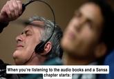 When you're listening to the audio books and a Sansa chapter starts:
