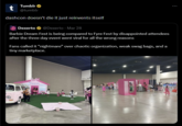 t Tumblr @tumblr dashcon doesn't die it just reinvents itself Dexerto @Dexerto - Mar 28 Barbie Dream Fest is being compared to Fyre Fest by disappointed attendees after the three day event went viral for all the wrong reasons Fans called it "nightmare" over chaotic organization, weak swag bags, and a tiny marketplace. Barker HALL B