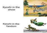 Kyoshi in the show Kyoshi in the fandom "Only Justice will bring peace" "Peace was never an option" anhong_art