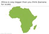 Africa is way bigger than you think (banana. for scale) made with mematic