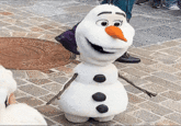 A GIF of Olaf dying. It has been sped up from its original version.