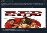 RazörFist @RAZORFIST X Rugged frontier individualists and armed bureaucrats in a caste-based military dictatorship are not, in fact, natural allies. That's why this movie was so entertaining. RED SUN Julian Raccoonian @realprsn4sure The cowboy and the samurai are natural allies. 2:21 PM · Mar 28, 2026