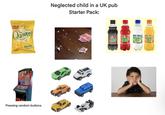 WALKERS Quavers Cheese flavour Pressing random buttons Neglected child in a UK pub Starter Pack: anta Manda Handa and POPS
