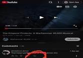 YouTube 0:00 / 2:34 || CC Open App The Emperor Protects: A Warhammer 40,000 Musical 251K views 1 day ago ...more Warhammer 40,000 29.4K WARHAMMER Comments 1.3K @holyblood_demon That trazyn performance is 100 cannon imo 105 1 لا Subscribe ☑ 1 day ago