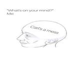 "What's on your mind?" Me: Carl's a mess