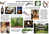 Arsenie Trioxide Southern Gothic Starterpack A man has needs, and his wife ought to understand that. If she won't perform her natural obligations, he might turn to more unnatural pleasures . . . Ramsey and Annabelle are cousins, but that's actually not why they've been disowned. They've been disowned because of "the incident" "Oh, we don't go up to the old church after sundown. You'll understand when you're older." The dueling and/or hanging oak The attic where big mama lives Polly, the cook's precocious daughter. She was hit on the head by a palmetto tree during a hurricane, and ever since then she's been having visions of demons down in the wiregrass. It's probably nothing The old manse. (It's not what it used to be, that's for sure) KTIN Maybe the soul-corroding institution of slavery was the real evil all along?