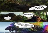 Hm? Godzilla what do you wan- KONG What the I ATE TOO MANY WOKE MOVIES FUCKKNG HELP ME KONG