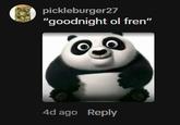 An image of baby Po from Kung Fu Panda. He says, "Goodnight old fren."