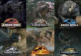 JURASSK PARK JURASSIC PARK JURASSIC WORLD JURASSIC WORLD JURASSIC WORLD JURASSIC WORLD DOMINION FALLEN KINGDOM REBIRTH