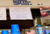 CHWINGS MOZZ STICK CORN DOG HOT DOGS R & IS RE OS ONCE THE FOOD IS GIVE IT TO YOU IF A SEAGULL TAKE IT FROM YOU WILL BE NO REFUNDS THE SEAGULLS DON'T WORK FOR US SORRY FOR THE INCONVENIENCE sdad Core Vinta SJ