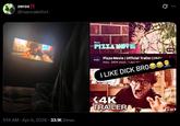 zeros !! @mancakefort 1:14 AM • Apr 6, 2026 33.1K Views hule PIZZA NOTE hulu Pizza Movie | Official Trailer | Hul.. Hulu 207K views 1 day I LIKE D--- BRO X4K TRAILER 2-38 Ø 2:19 :