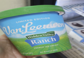 LIMITED EDITION Van Leerde Hidden Valley THE ORIGINAL Ranch FRENCH ICE CREAM Wen LOZ (414 ML) Est. Brooklyn 2008